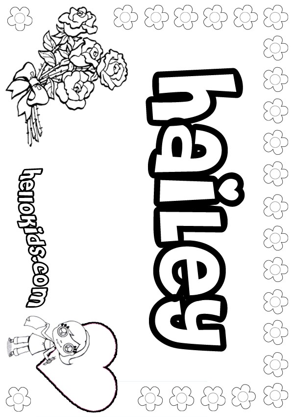 hailey coloring pages - photo #1