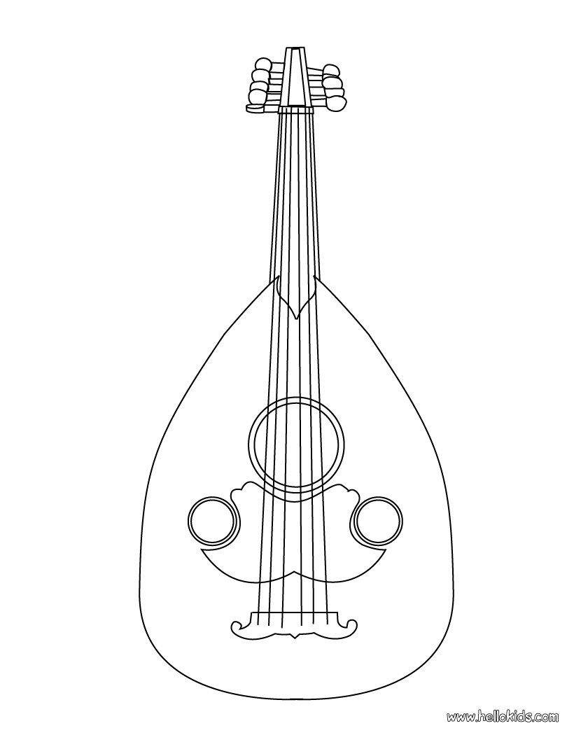 mandolin coloring pages - photo #3